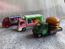 3x Tomica Die Cast Food Truck
