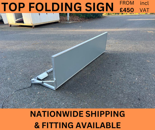Top folding electrical sign - top,
