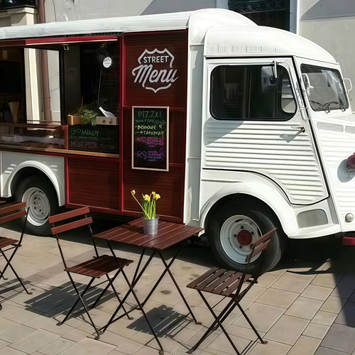 Vintage food truck trailer - vintage,