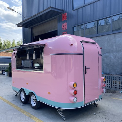 Large pink food trailer - large,